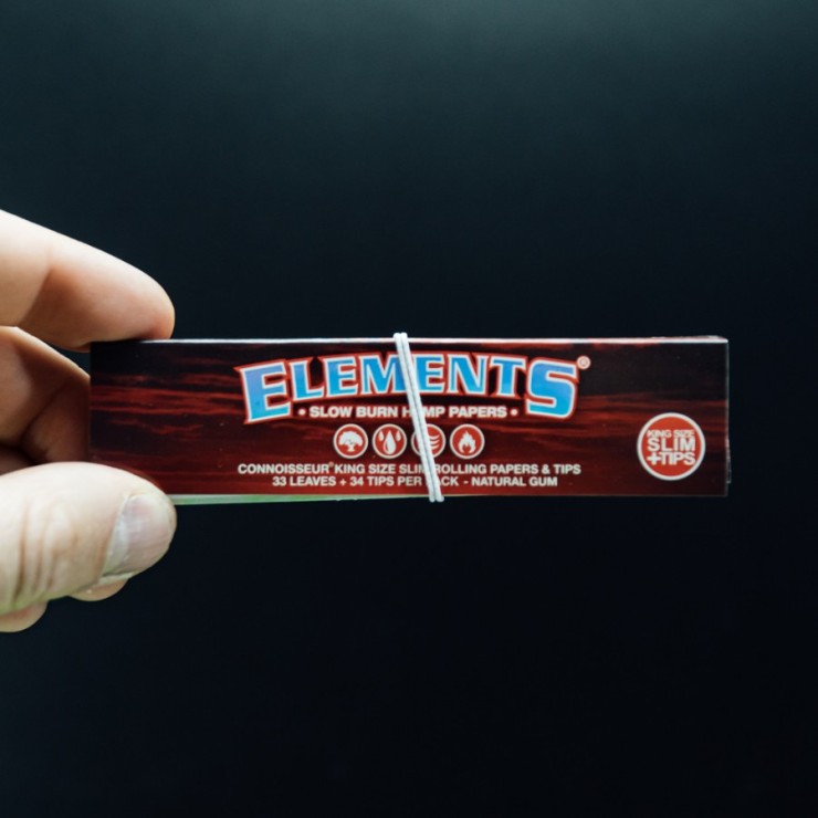 Бумажки | Elements - Red King-Size Slim + tips 33 шт.