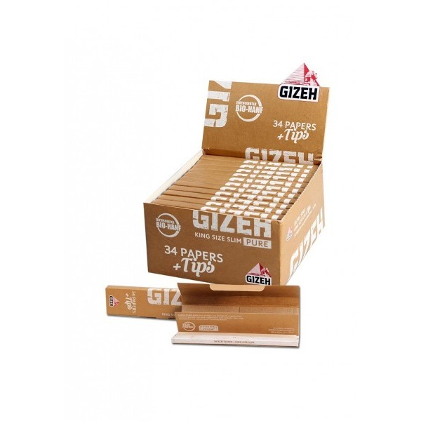 Бумажки | Gizeh - Pure Organic King Size Slim 34 шт.