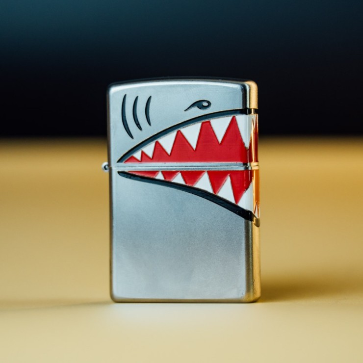 Зажигалка | Zippo -Silver shark (бензиновая)